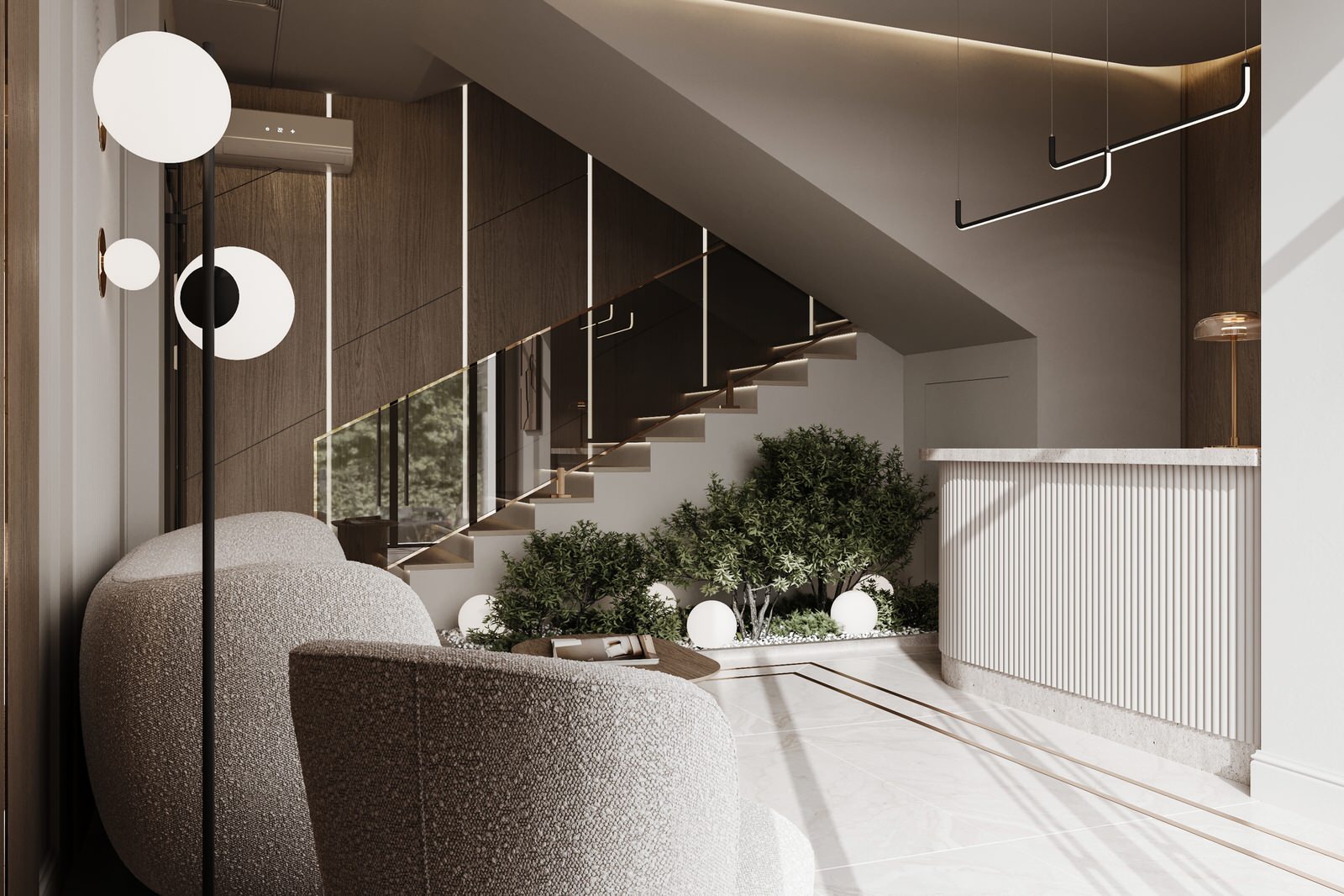 Дизайн лобби отеля в г.Сухум