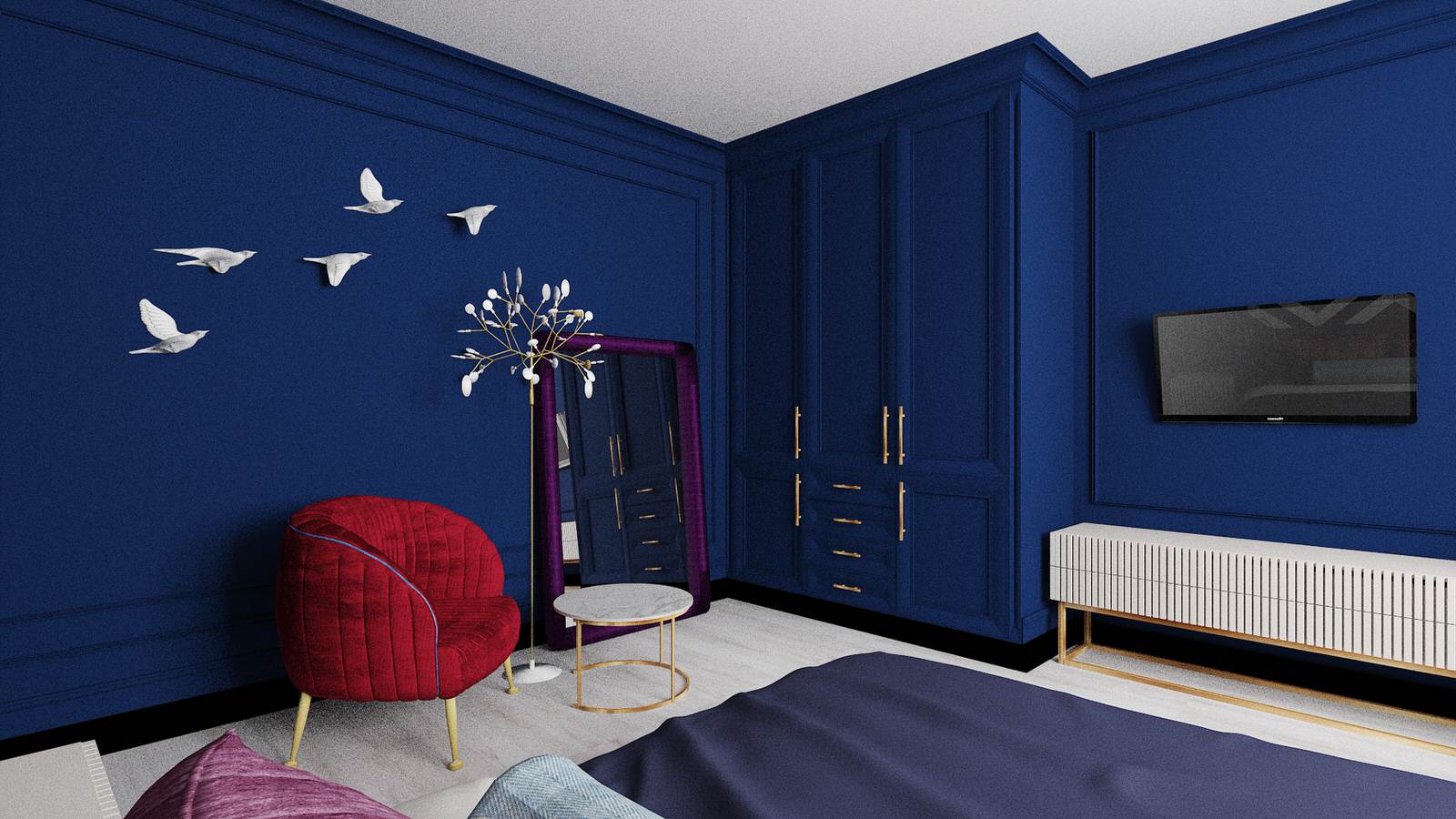 Спальня для креативной девушки