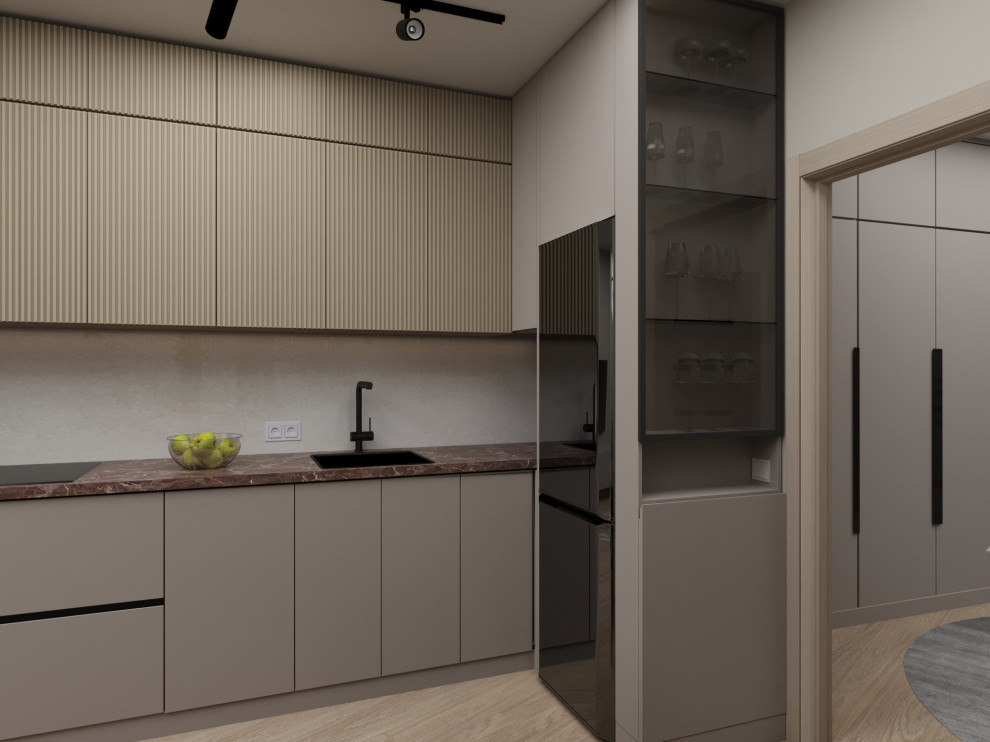 Визуализация дизайн проекта квартиры для студента