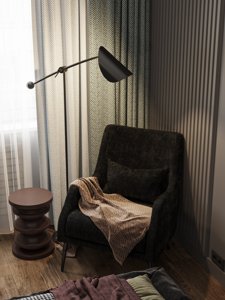 Blackflat. Квартира в ЖК Палаццио, 45 кв.м.