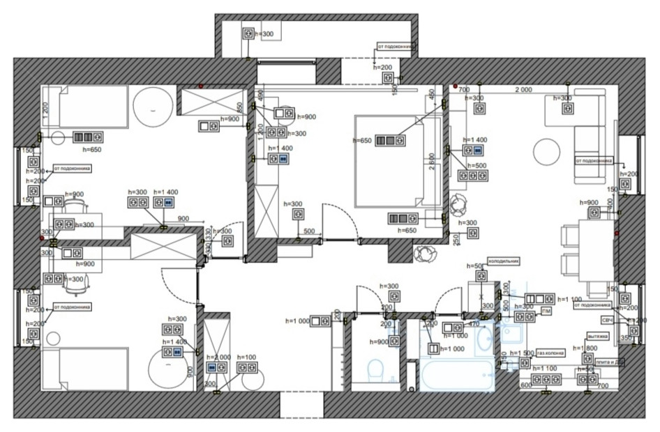 Обложка проекта: Планировочное решение + электрика