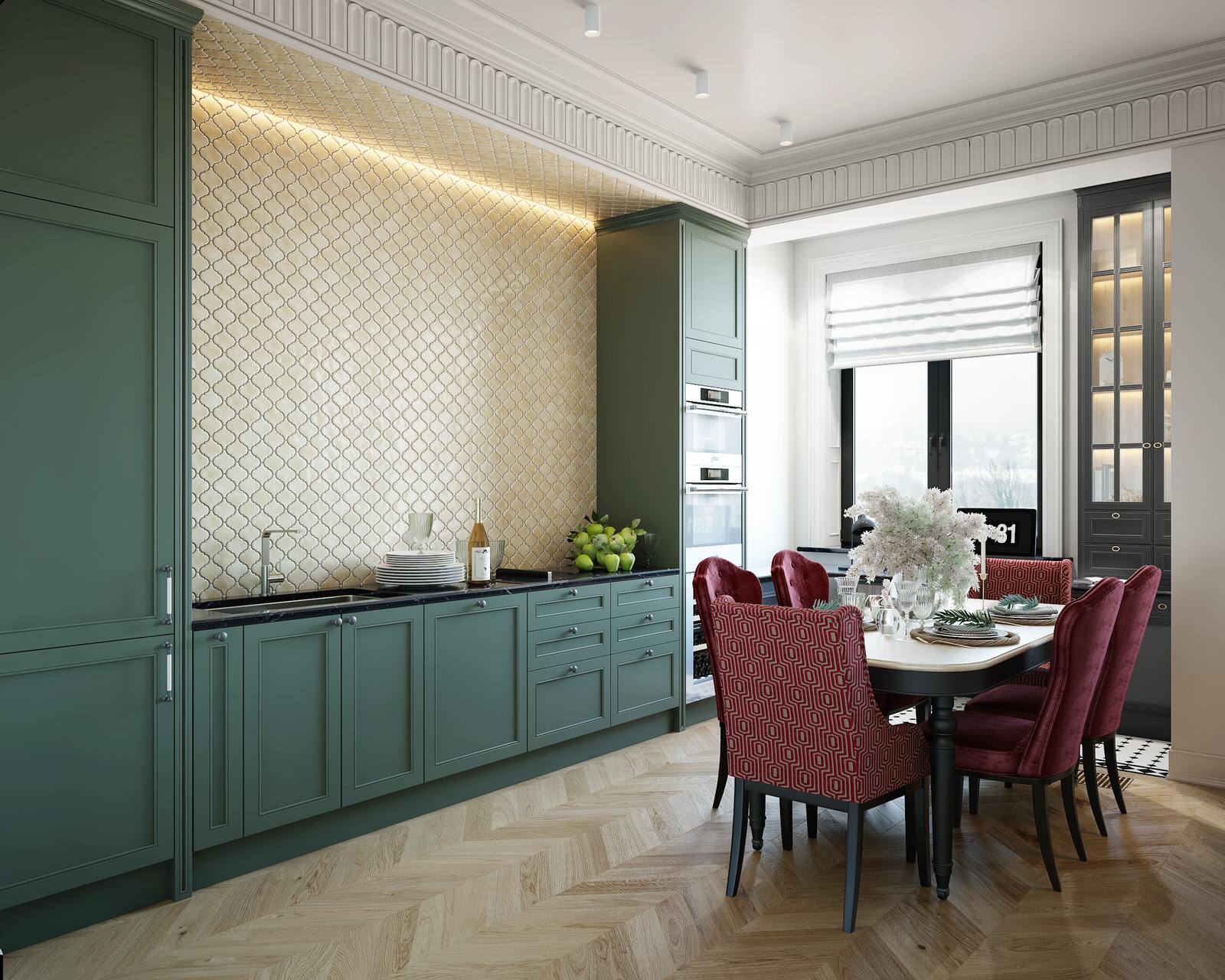 Современная классика, квартира 78м2