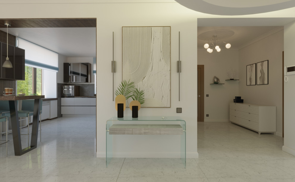 Дизайн-проект гостиной частного дома в Тольятти