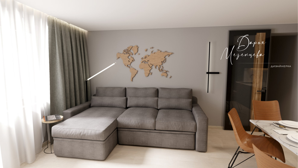 Кухня-студия 25кв.м