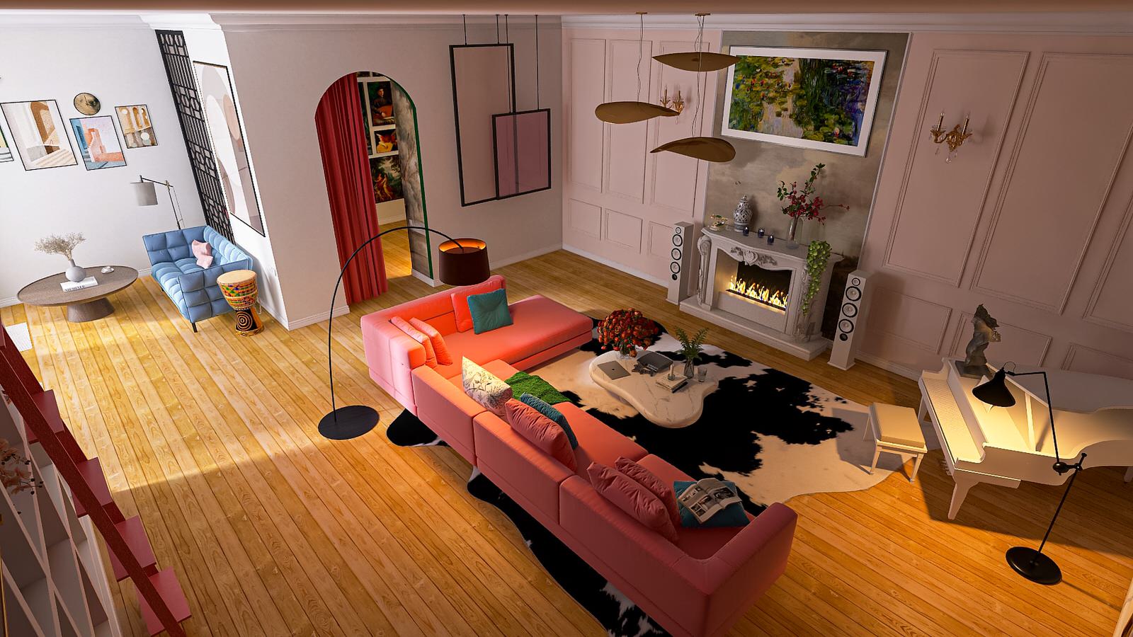 Общее фото комнаты с угла