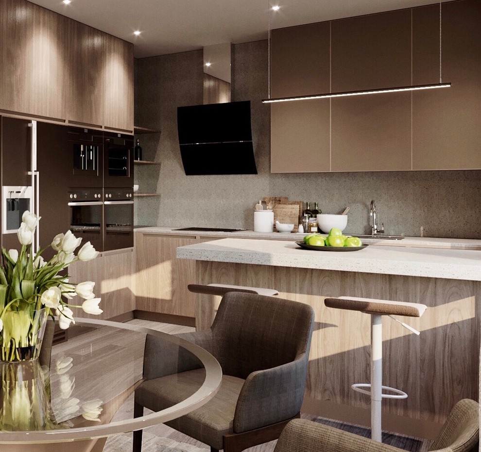 Интерьер двухуровневой квартиры в Калининграде.