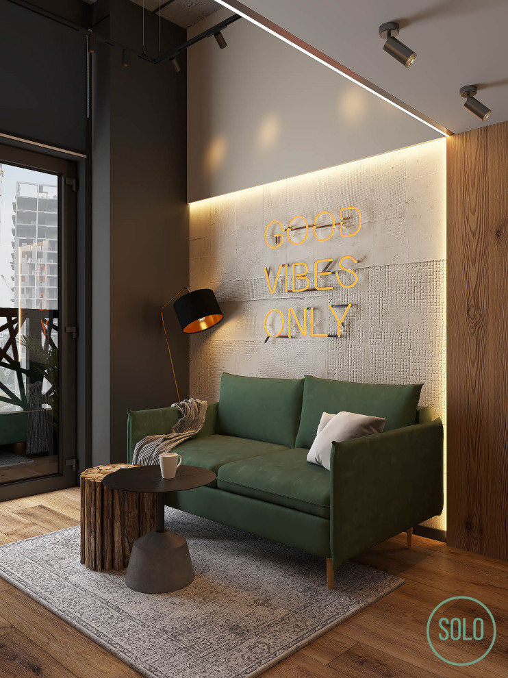 Лофт со спальней на втором уровне