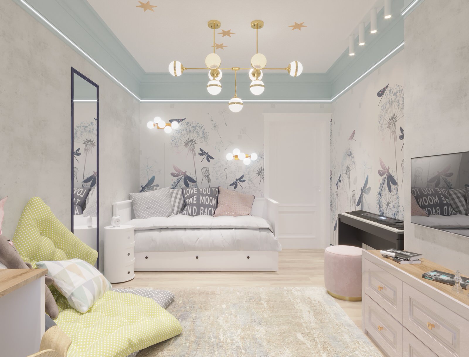 Дизайн-проект  интерьера трехкомнатной квартиры в стиле НЕОклассика