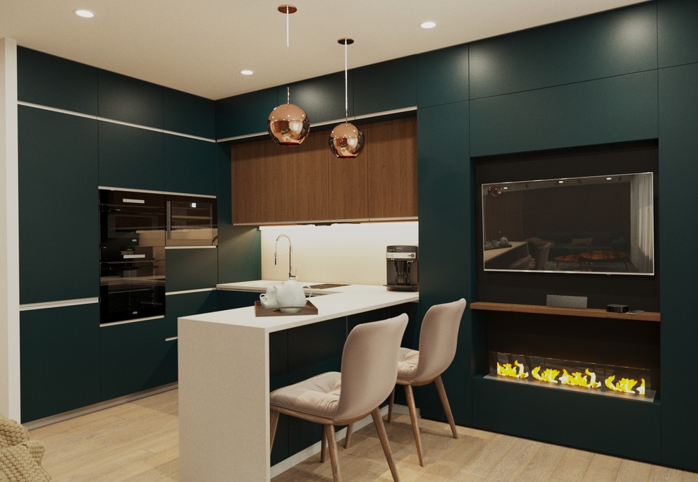 Обложка проекта: Проект зоны кухни гостиной в ЖК Квартал