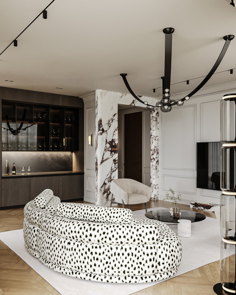 Гостиная с радиусными элементами