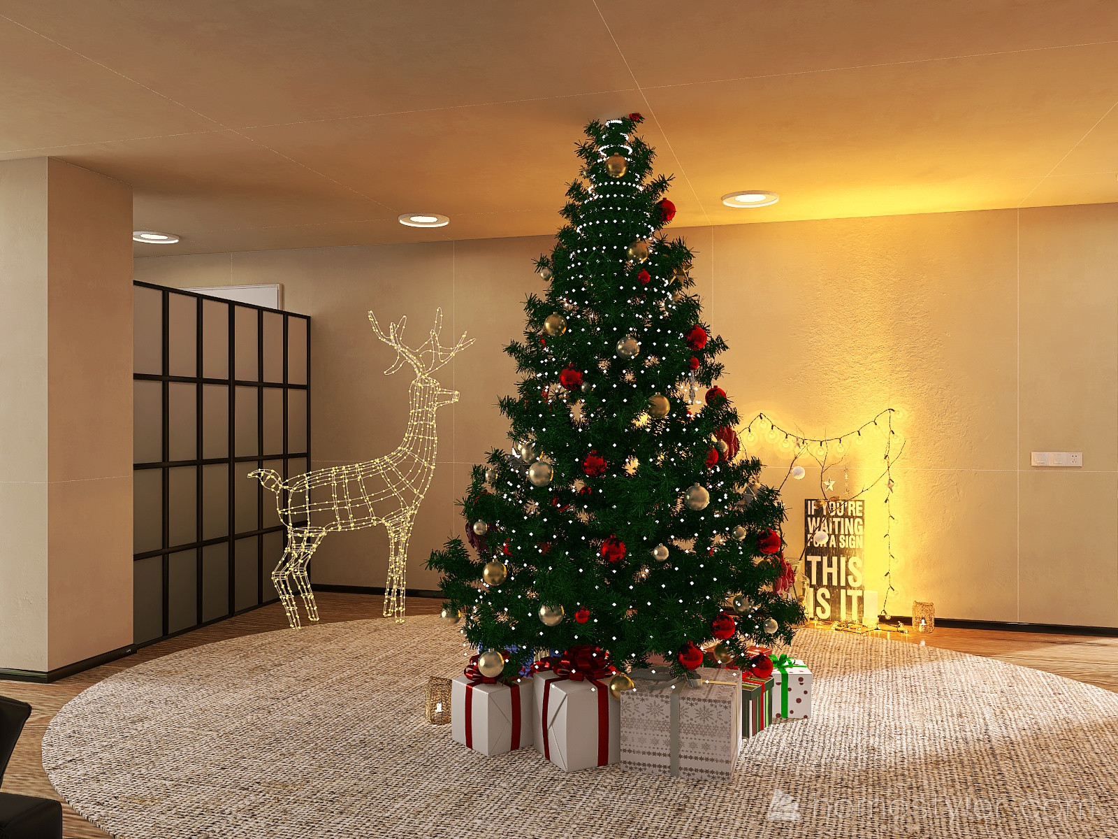 Гостиная в частном доме + спортзал