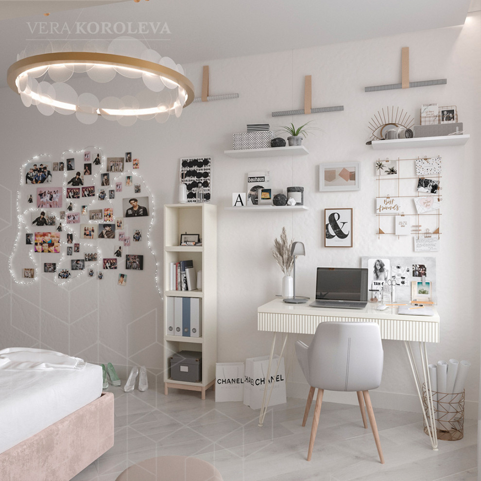 Дизайн двухкомнатной квартиры для семьи с девушкой-подростком в ЖК "Ультра Сити"