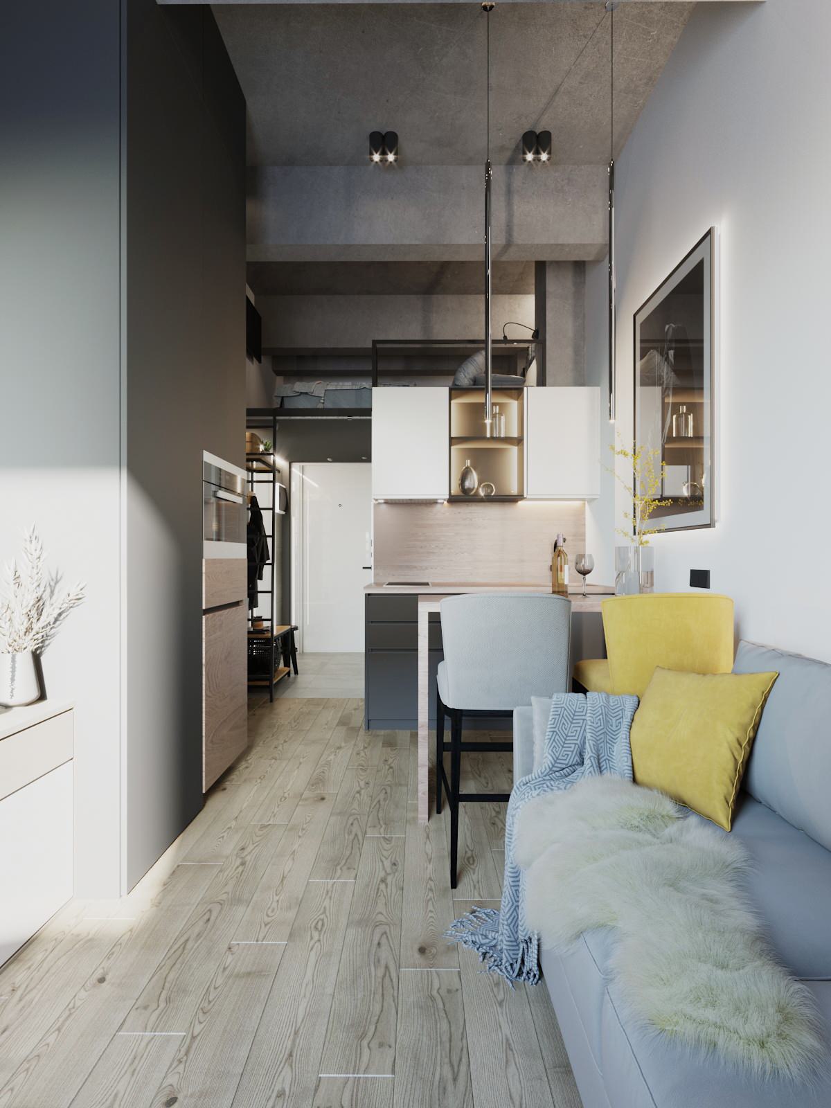 Мини апартаменты в ЖК "Loft FM" вариант 2
