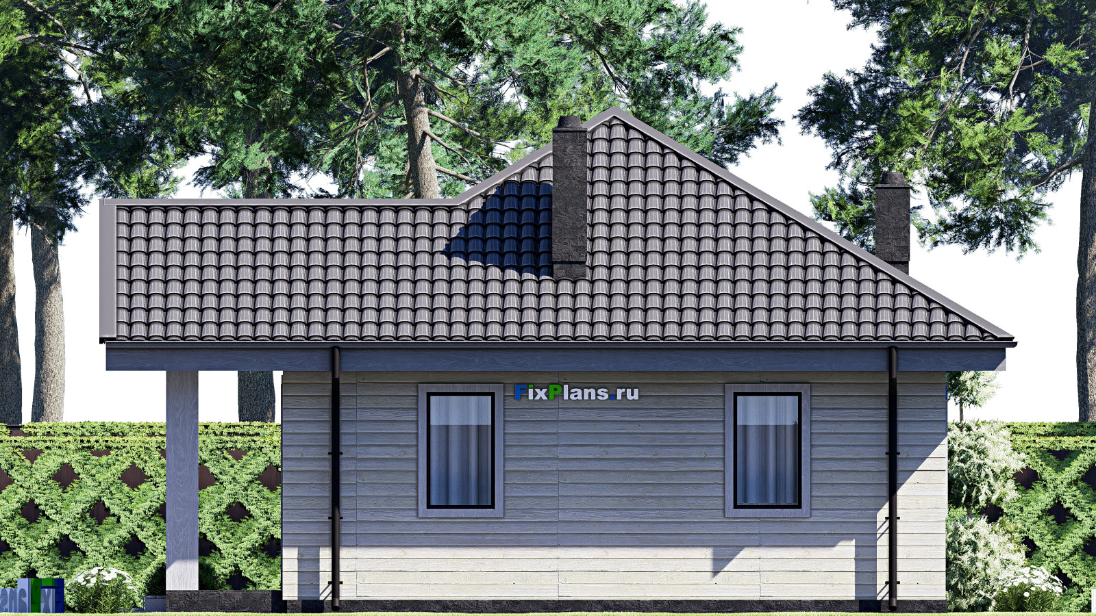 Проект одноэтажного дома 10х12м S81м2 F-17513