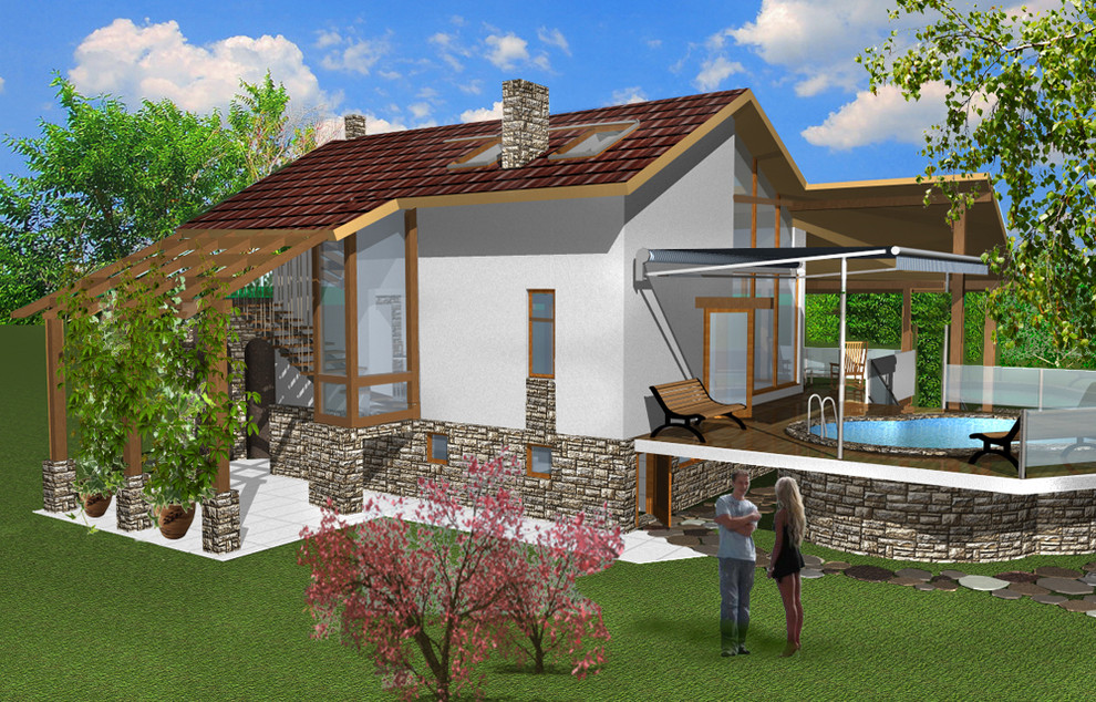 Эскизный проект жилого дома для летнего отдыха в посёлке Петушки под Тулой