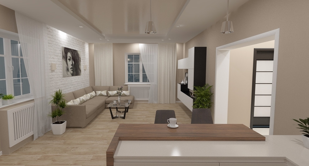 Обложка проекта: Гостиная в загородном доме, 24,41 кв.м.