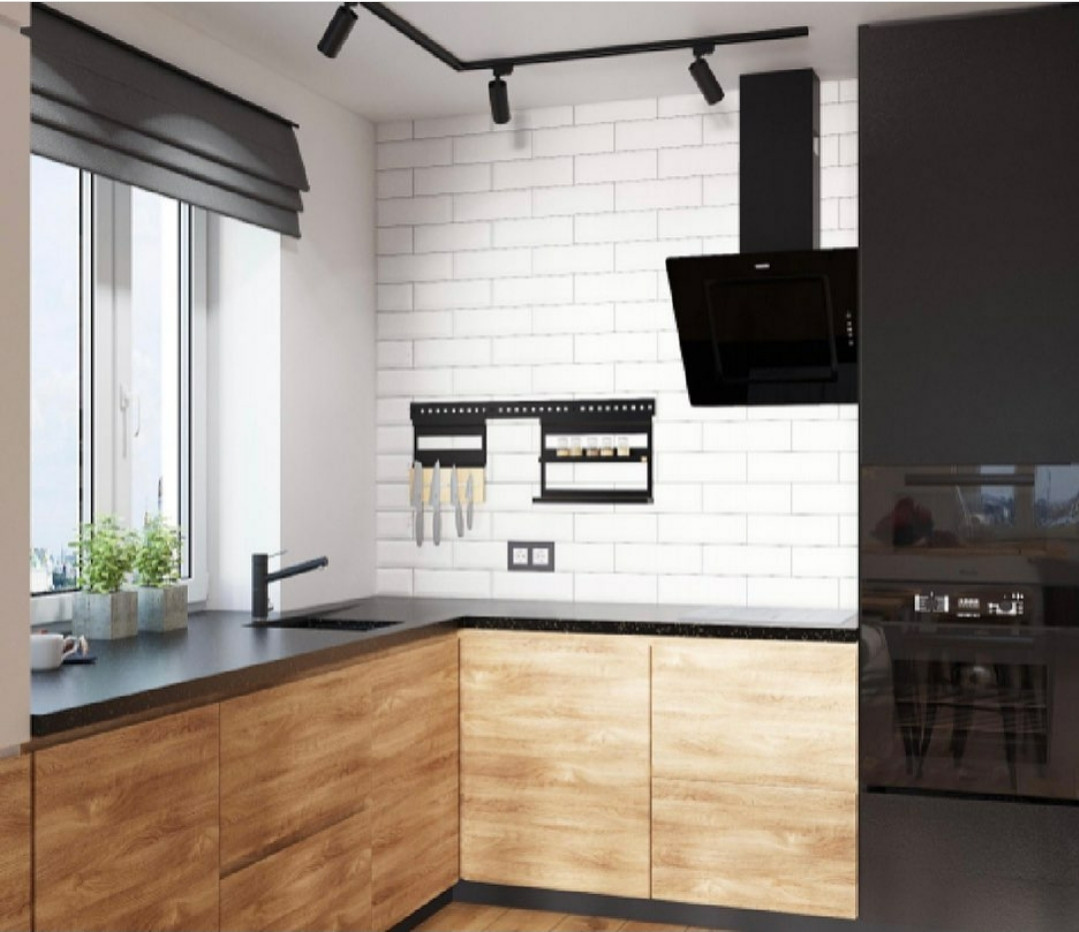 Обложка проекта: Светлая и невероятно интересная кухня-гостиная