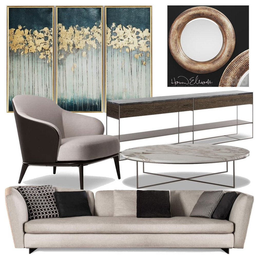 Океанский подарок. Бордовые акценты в московской 3-комнатной квартире