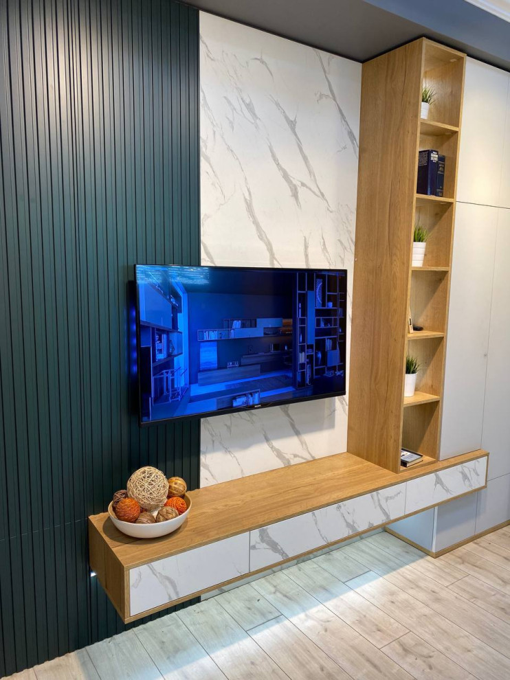 ТВ-зона для гостиной в современном стиле