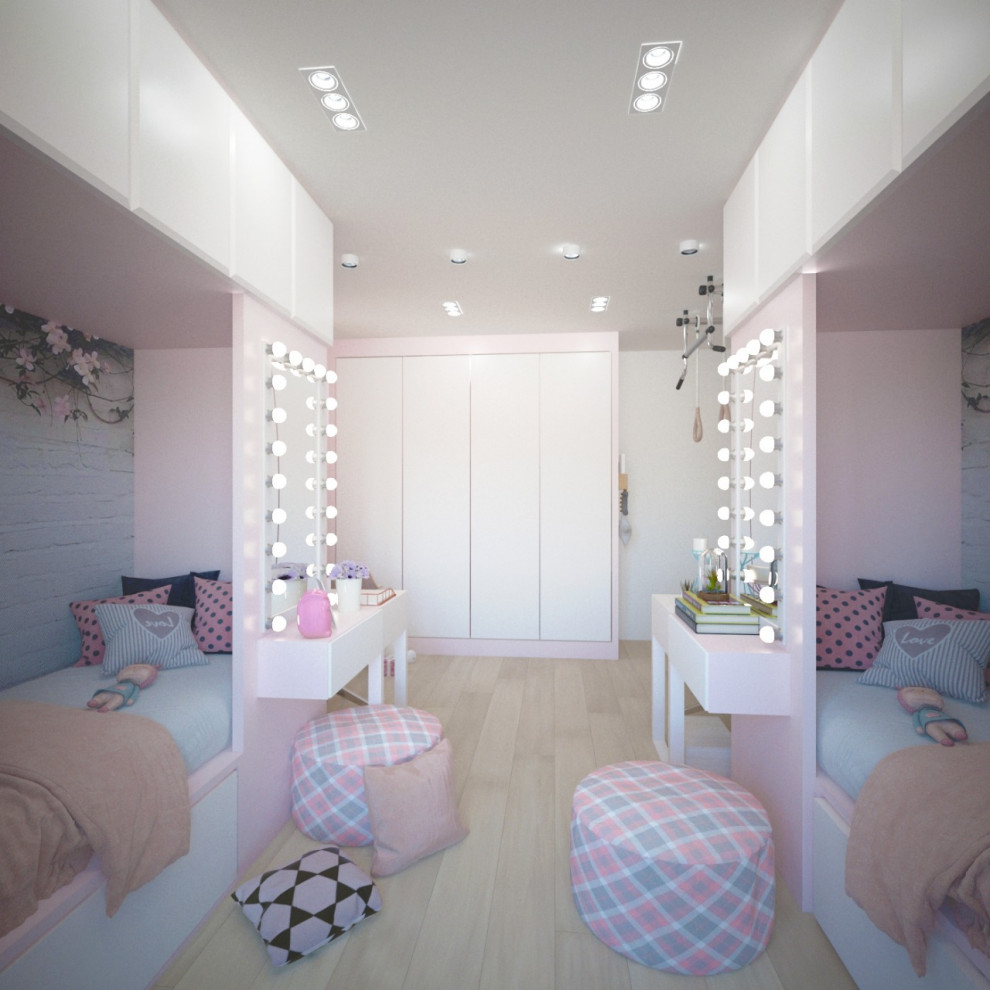 Обложка проекта: Розовая спальня для чудесных сестричек