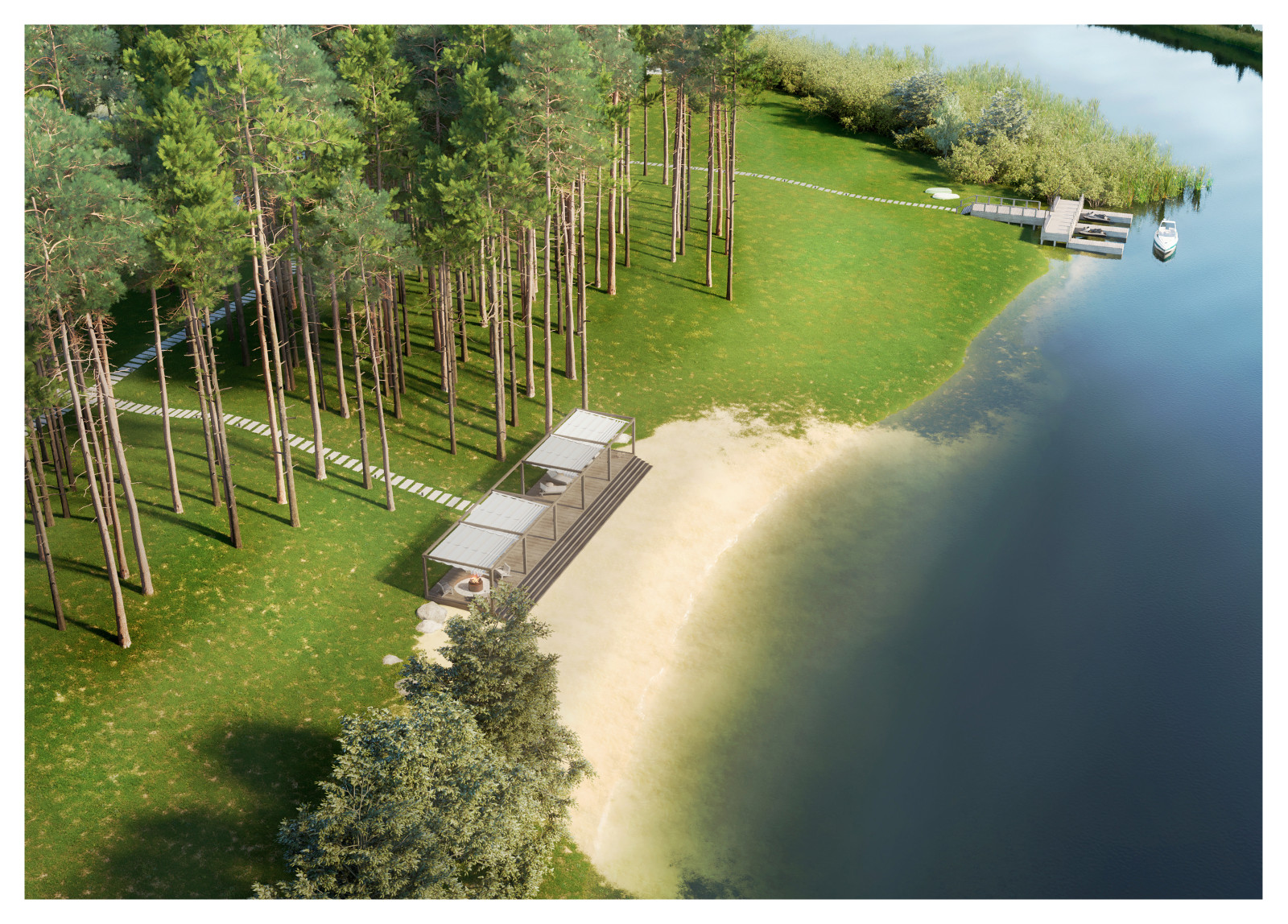 Дом охотника. Благоустройство территории.