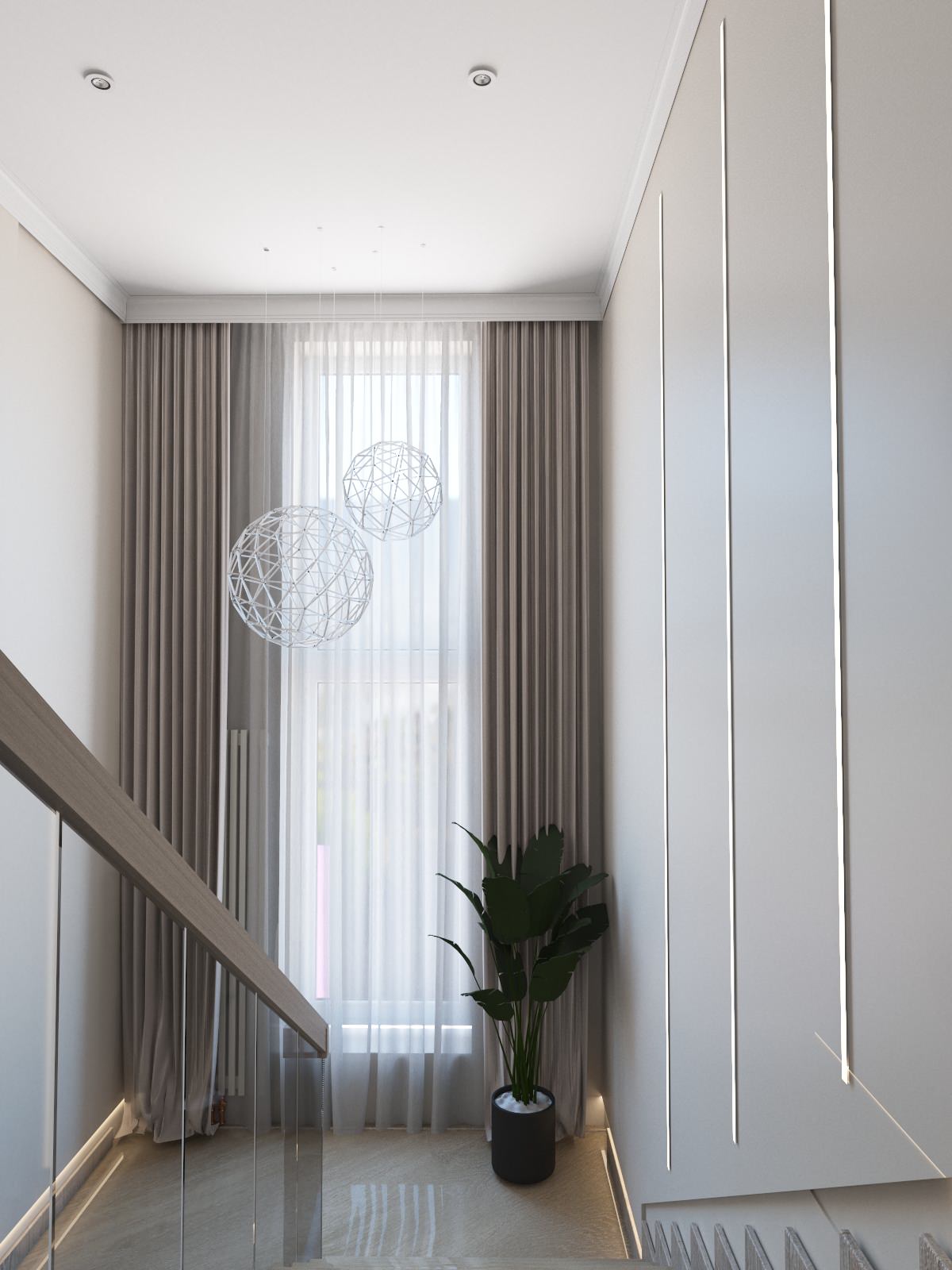 Двухэтажный дом для семьи с тремя детьми.