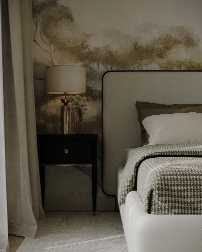 Атмосферная спальня в частном доме