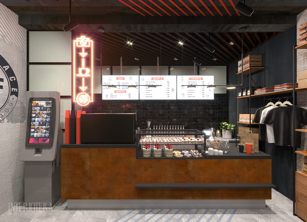 Дизайн интерьера кофейни «Coffee face» в Санкт-Петербурге