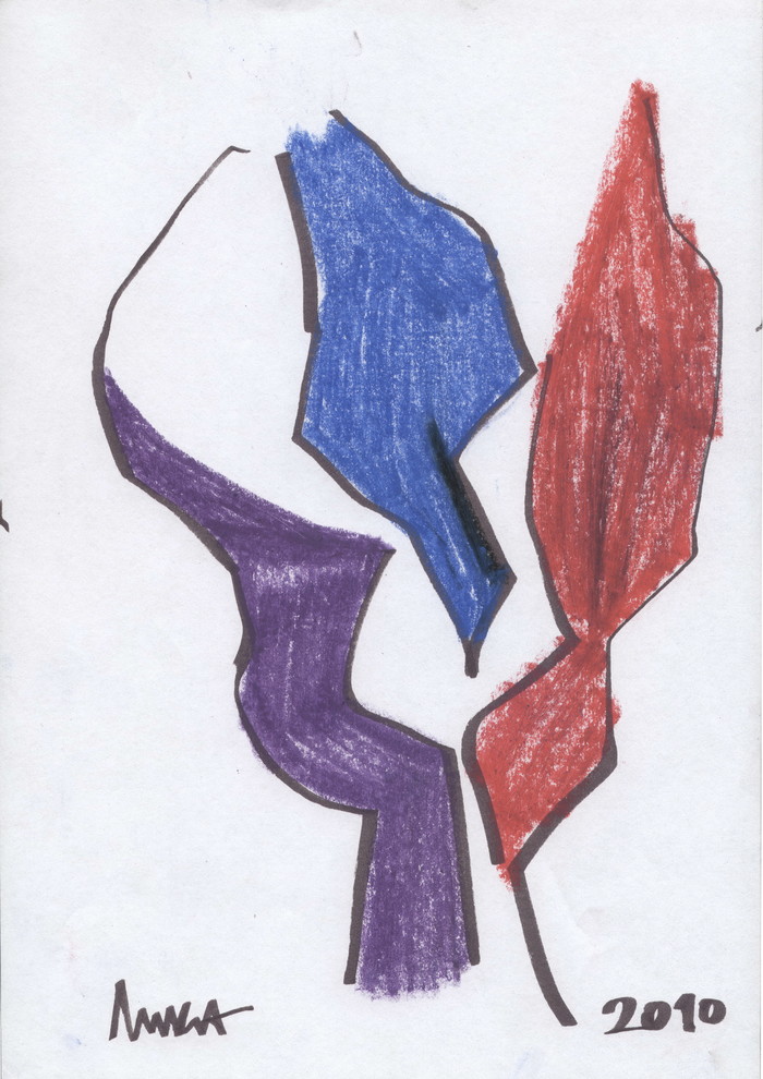 Живописная графика в интерьере полу-абстрактные формы