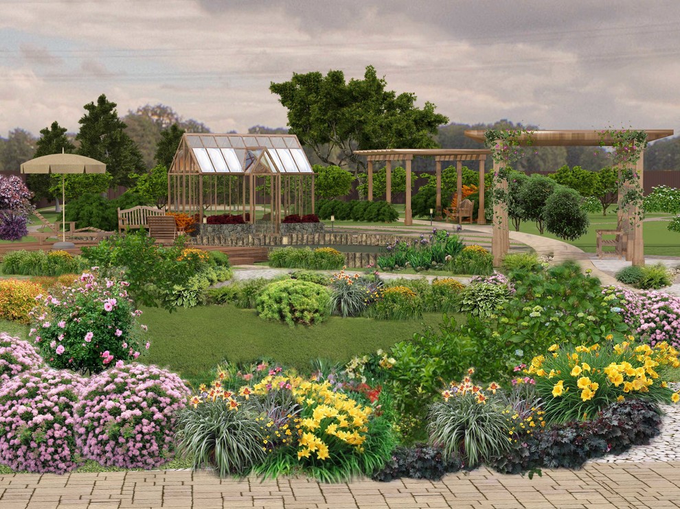 Дачный участок с парником