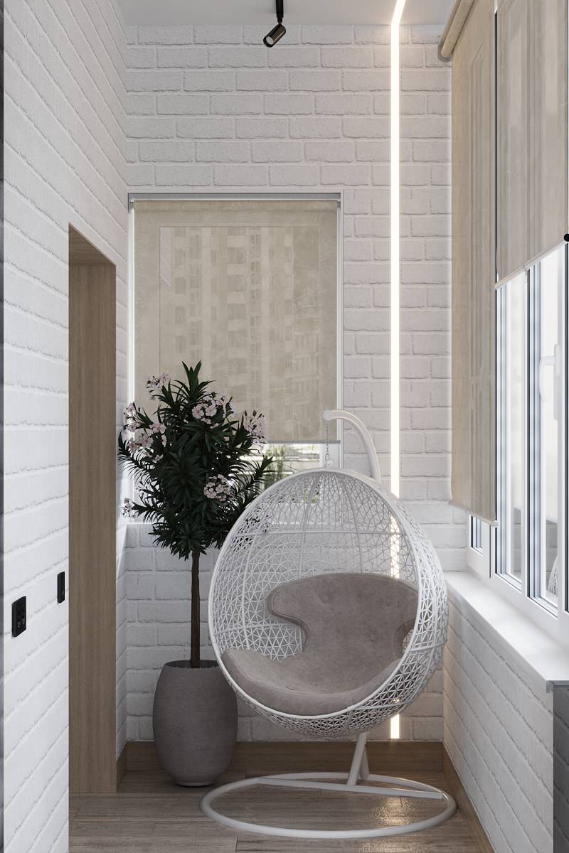 Трёхкомнатная квартира в монохромных тонах