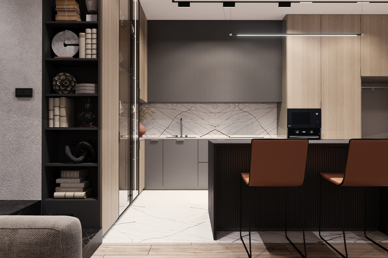 Обложка проекта: Кухня-гостиная в современном стиле