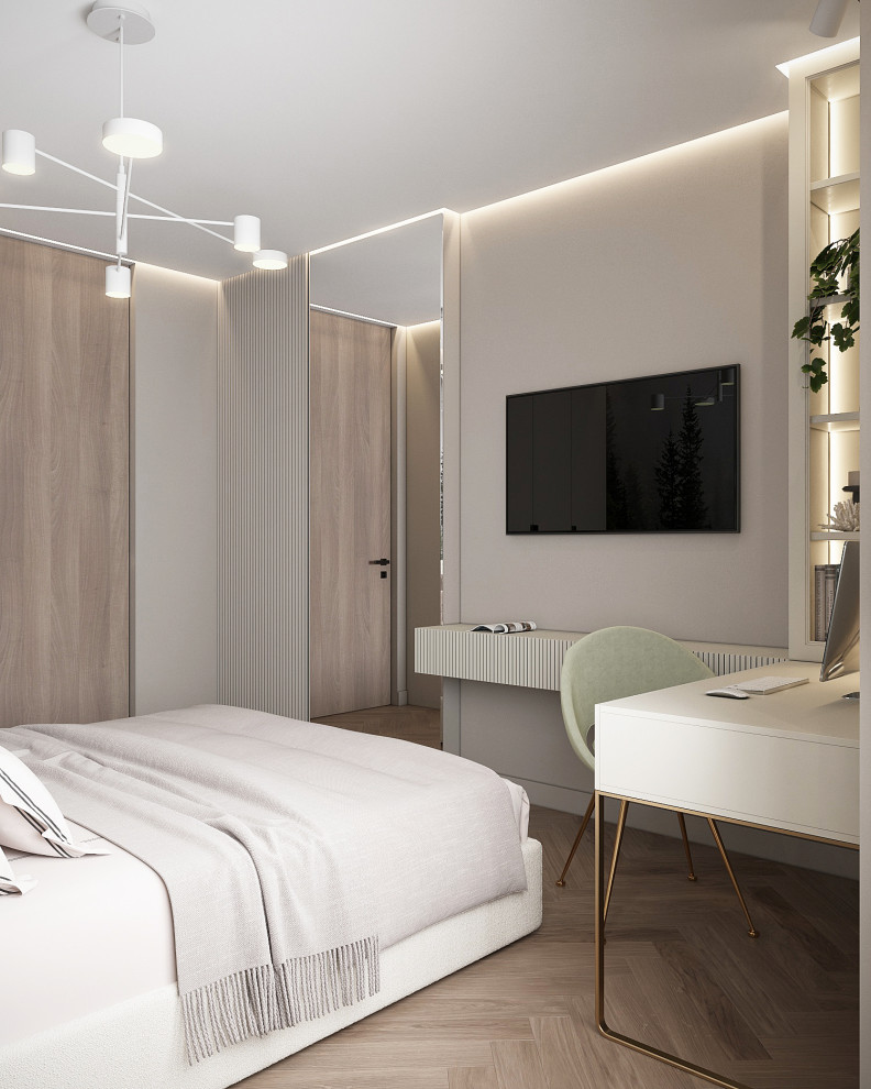 Современный светлый интерьер квартиры