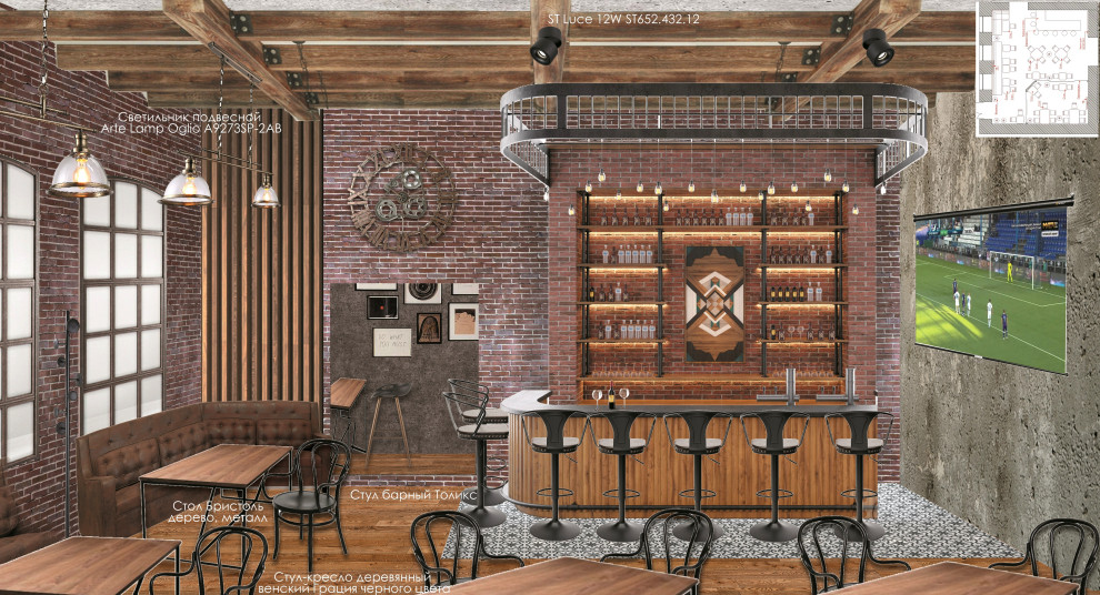 Дизайн интерьера паба в стиле Лофт