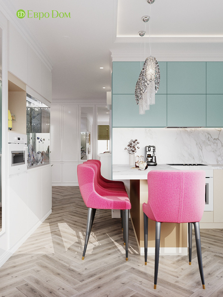 Дизайн четырехкомнатной квартиры 110 кв. м в стиле неоклассика. Фото проекта