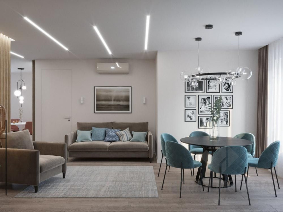 Дизайн-проект трехкомнатной квартиры 80 кв.м в ЖК «Аннино парк»