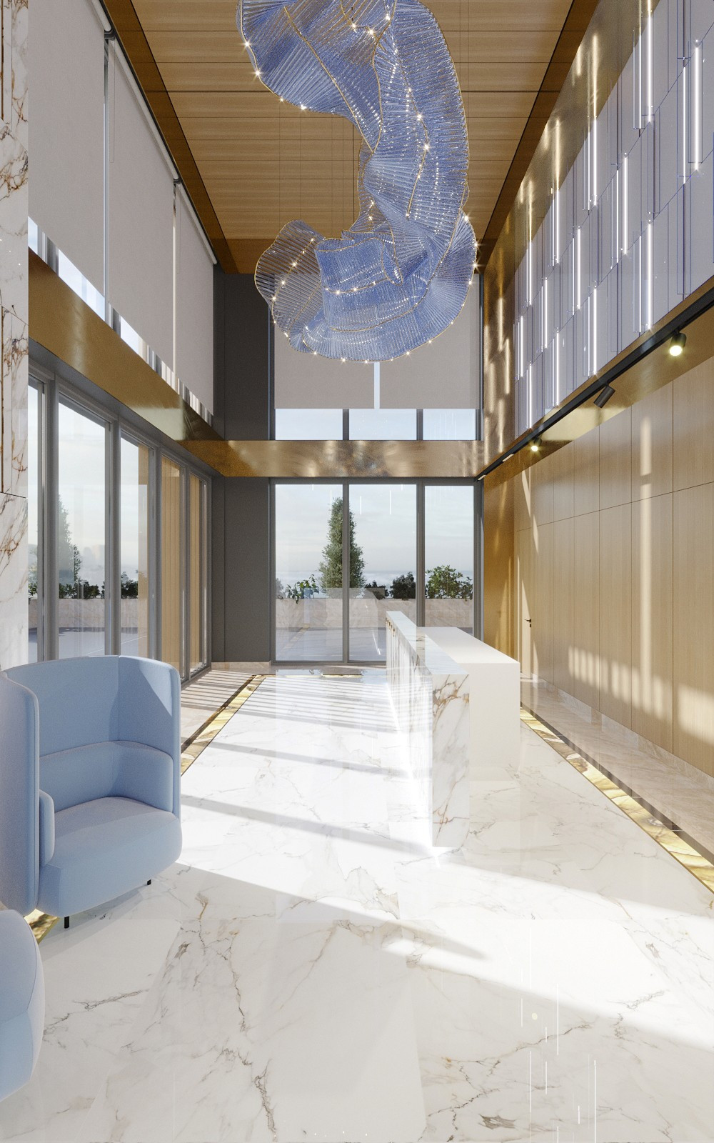 Residential Reception Lobby Design in Dubai