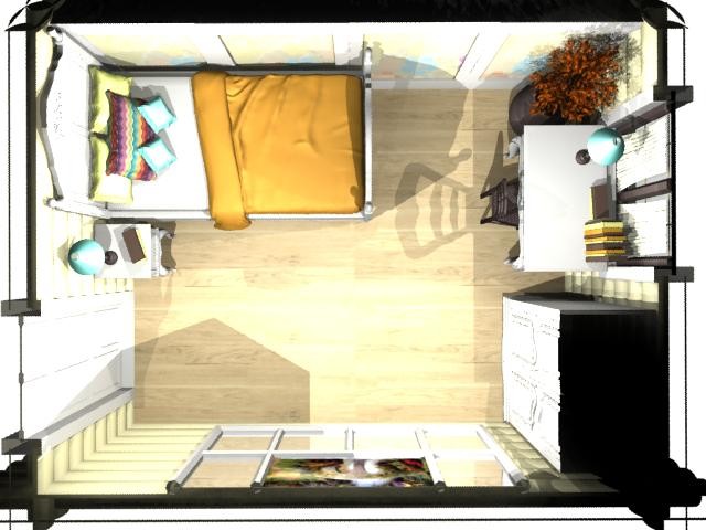 детская на мансардном этаже в доме из бруса