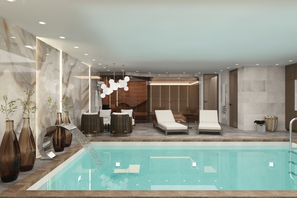 ДИЗАЙН-ПРОЕКТ ЧАСТНОЙ СПА-ЗОНЫ С БАССЕЙНОМ, МОСКОВСКАЯ ОБЛАСТЬ, 110 М²