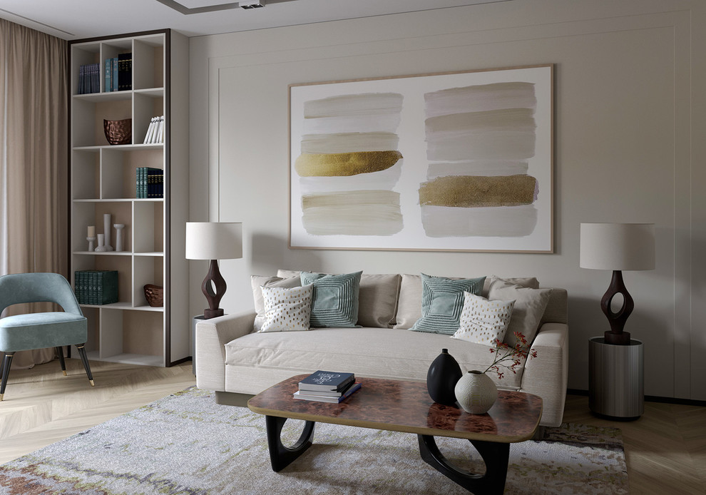 Визуализация. Гостиная. Вид 1