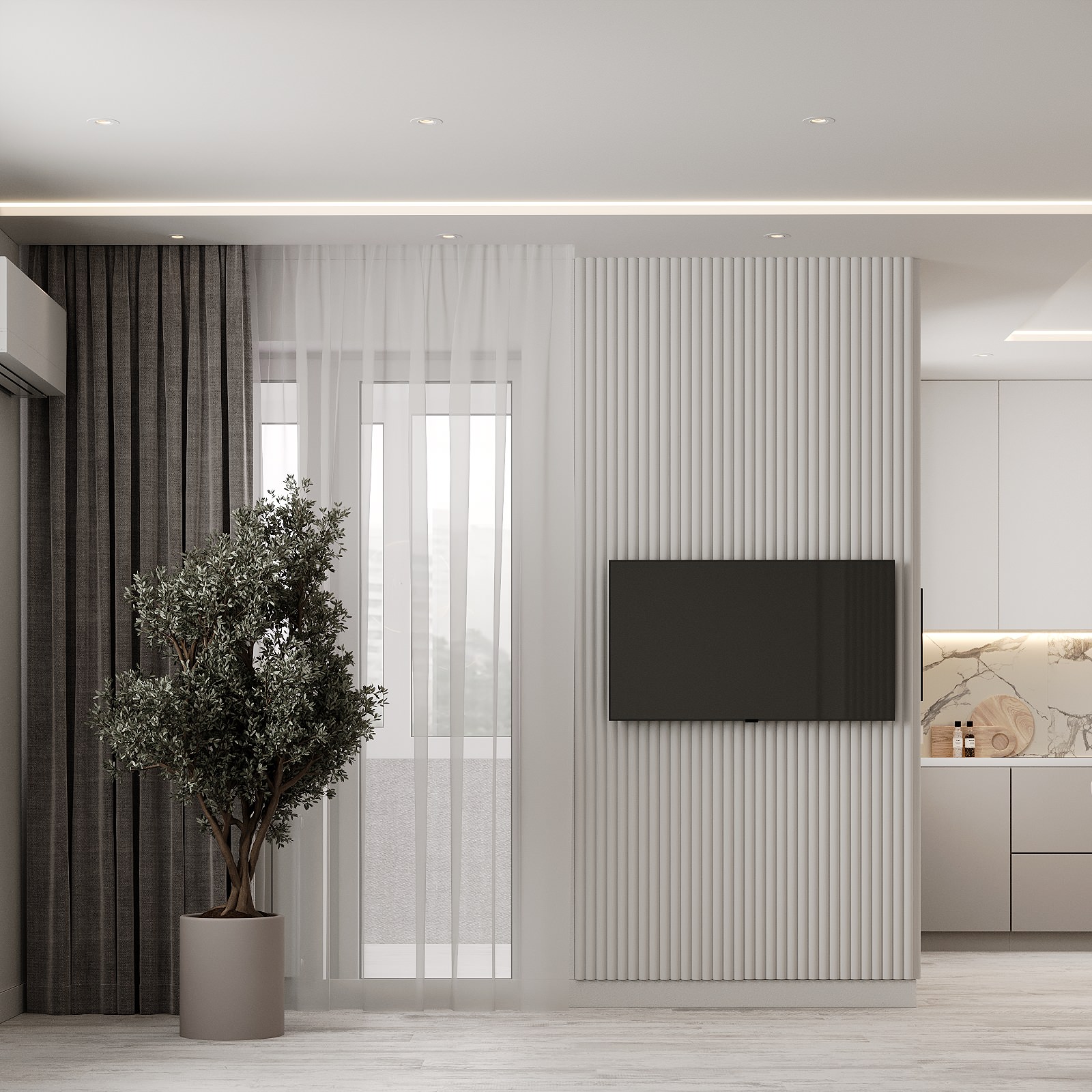 Кухня-гостиная по ул.Тургенева г.Хабаровск, 2022г.