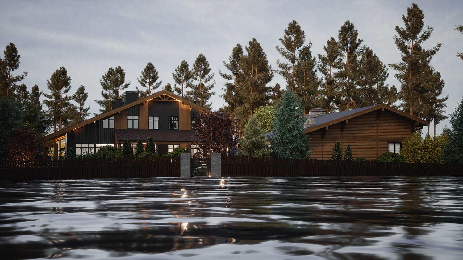 Современное шале Dark Chalet 730