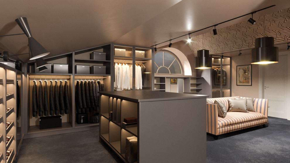 Гардеробная на мансарде