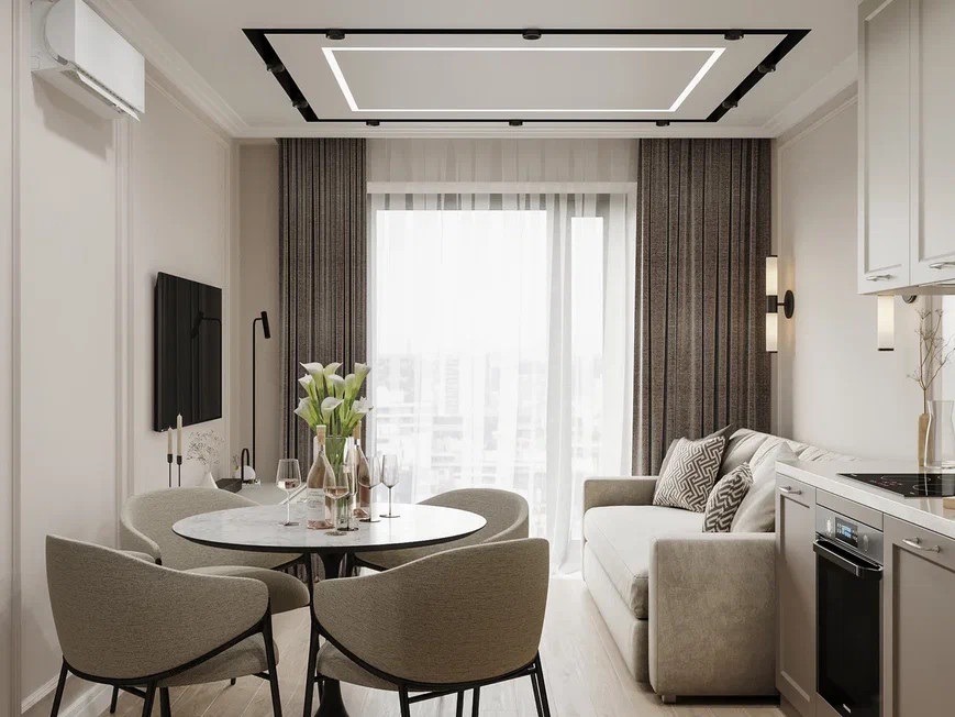 Ремонт квартиры площадью 40 м2 для женщины