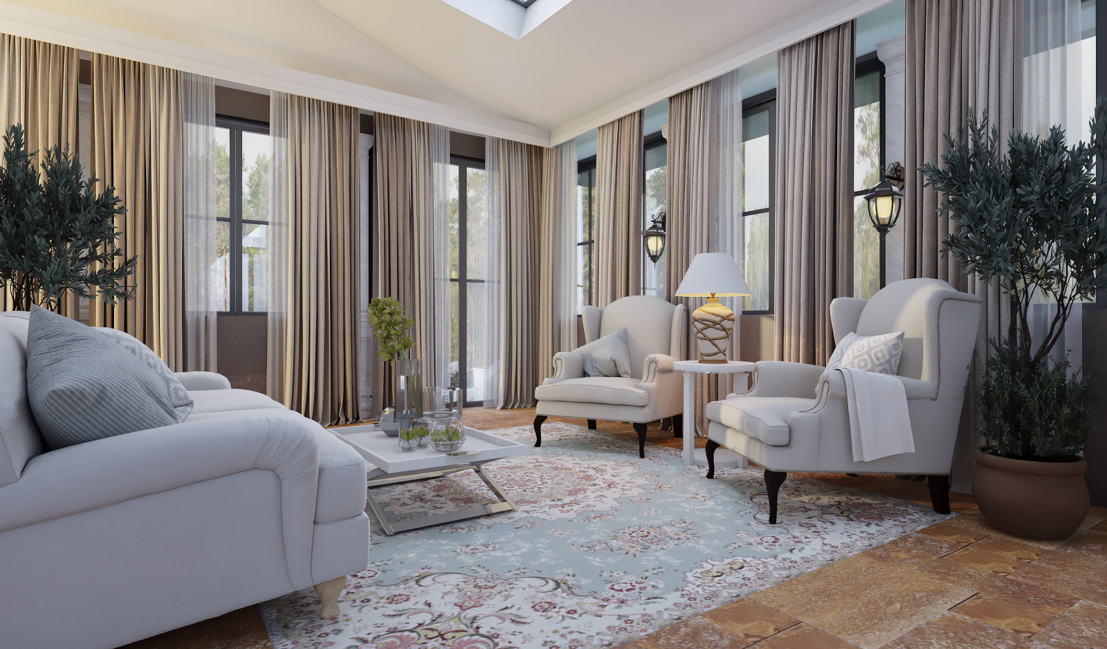 Обложка проекта: Зимний сад интерьер.Трувиль