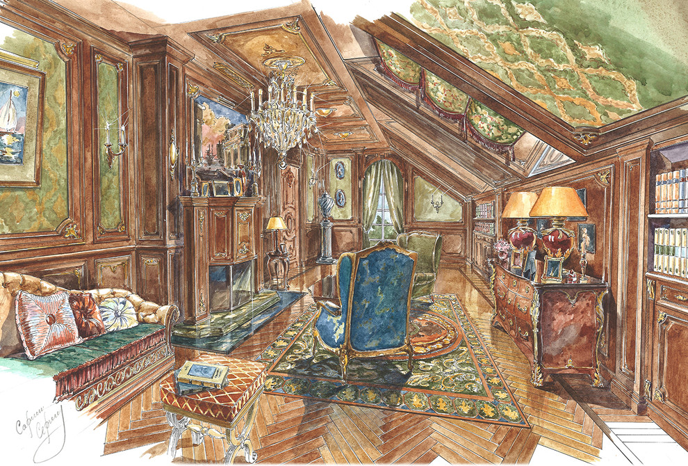 Обложка проекта: Акварельные эскизы. Загородный дом в Екатеринбурге.