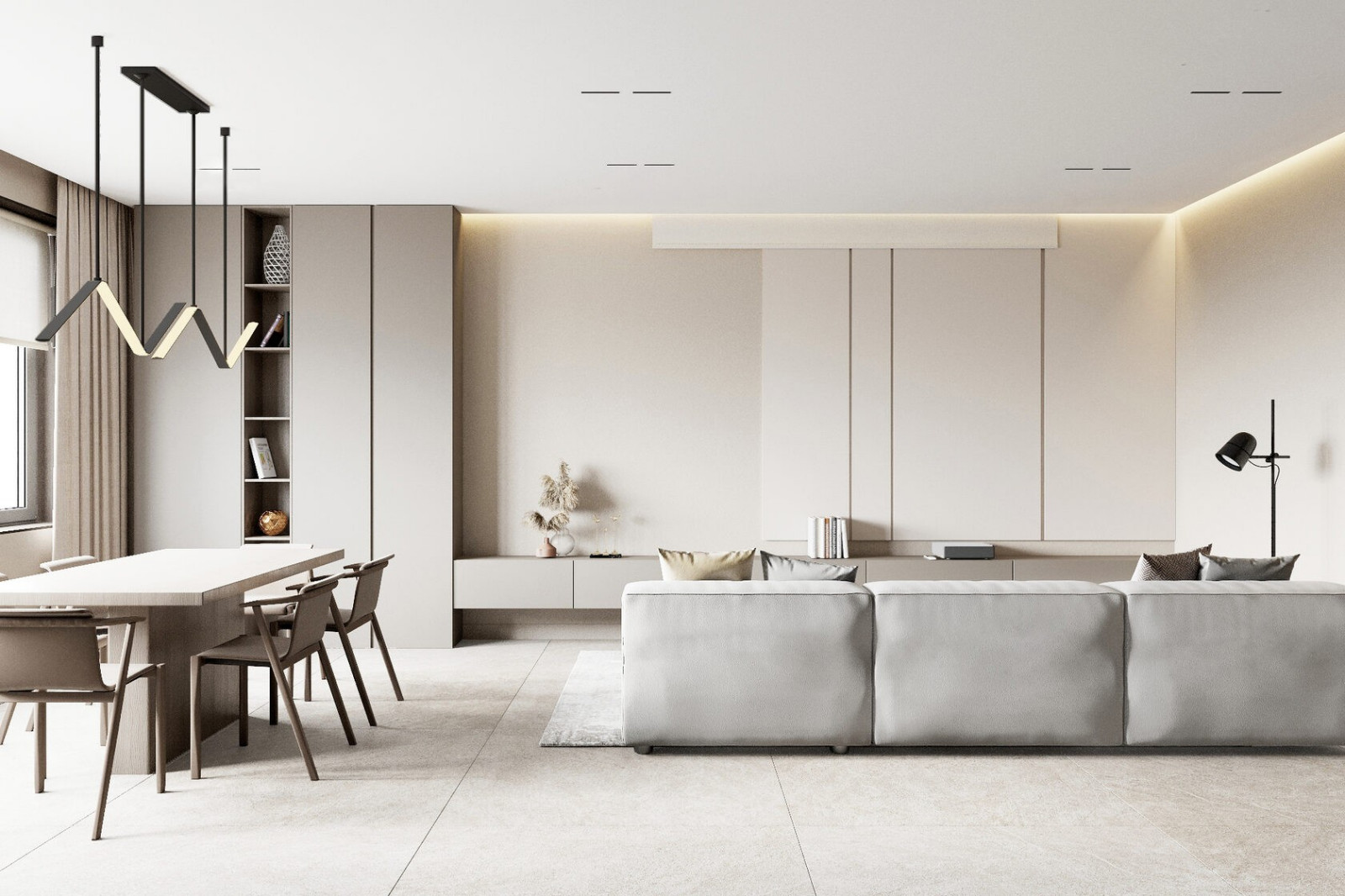 Дизайн кухни-гостиной