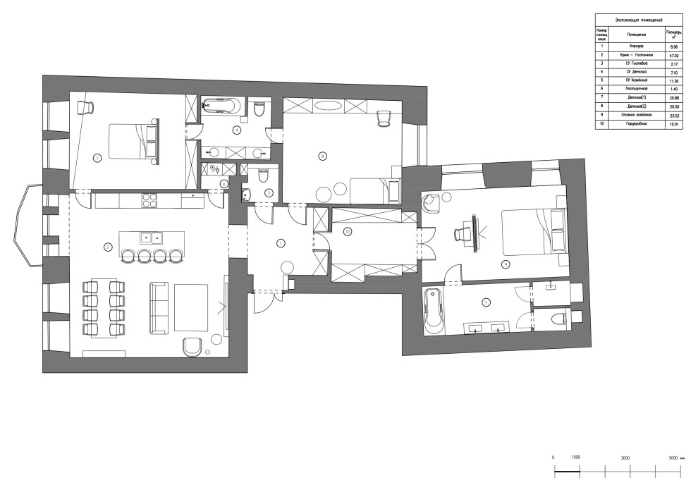 Проект квартиры в Кисловском переулке, Москва
