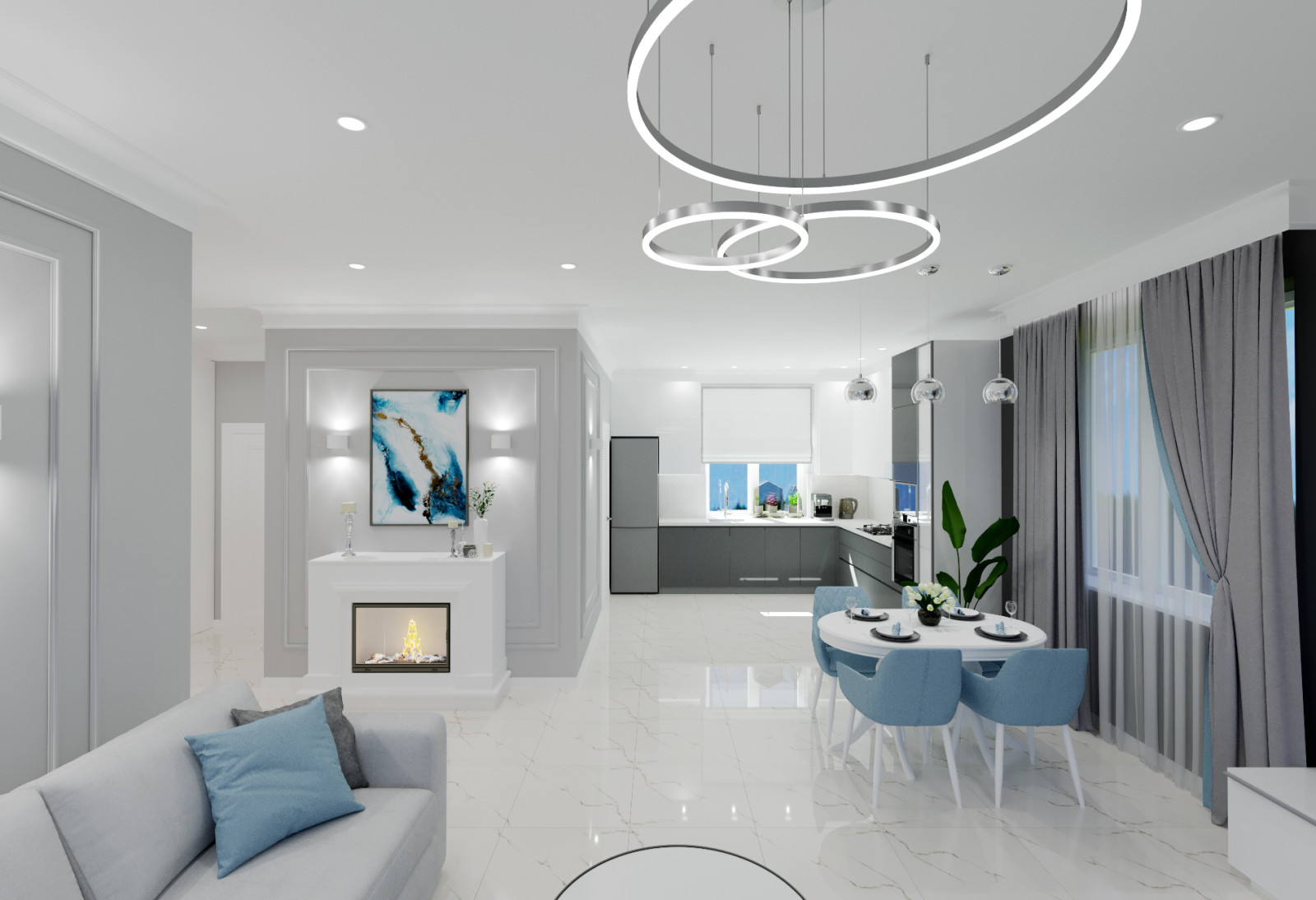 Концепция одноэтажного дома для семейной пары