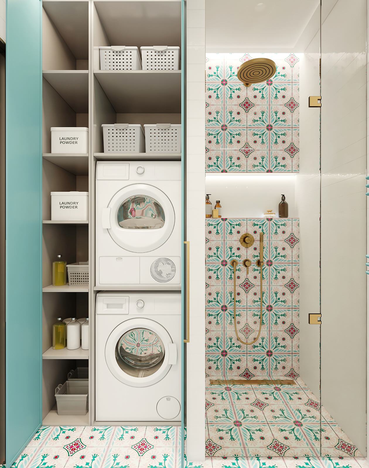 Постирочная и санузел. Таунхаус в ЖК "Парк Авеню"